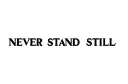 "Never stand still" tattoo design idea