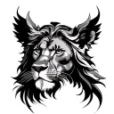 Goddess  Sekhmet feminine lioness tattoo design idea