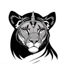 Goddess  Sekhmet feminine lioness tattoo design idea