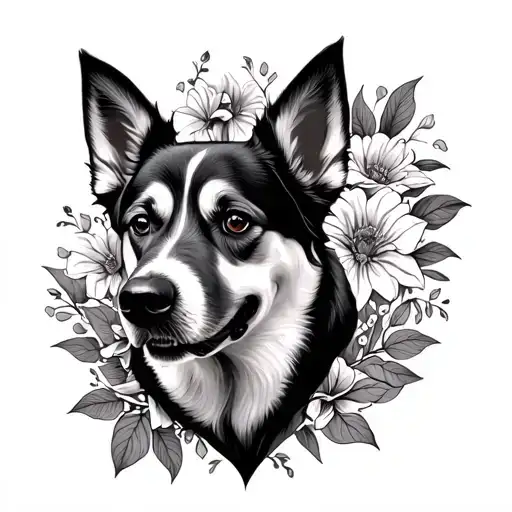 dog memorial tattoo design idea