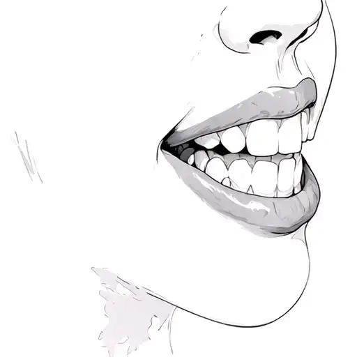 a dentist's mouth tattoo design idea