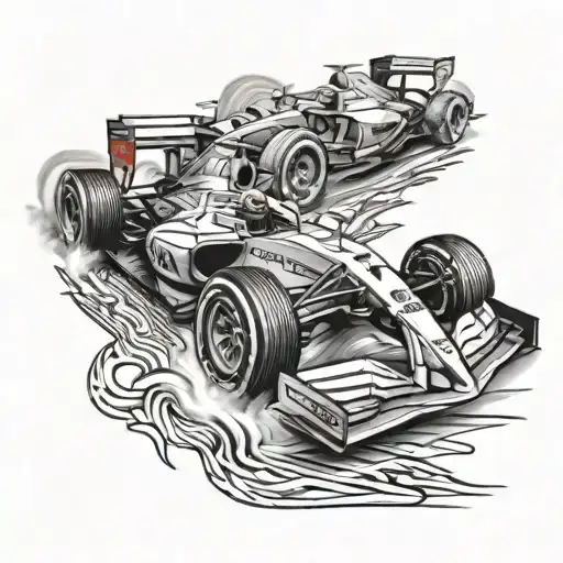 f1 car tattoo design idea