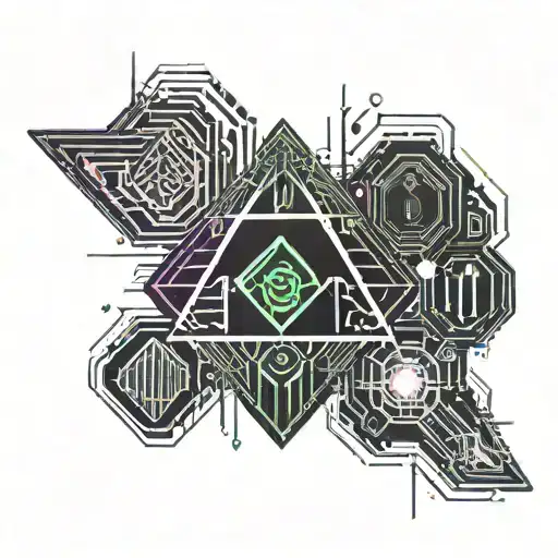 this is a tattoo for me a huge computer science and maths nerd.  My idea was to create a lo-fi, retro 1980s style coat o tattoo design idea