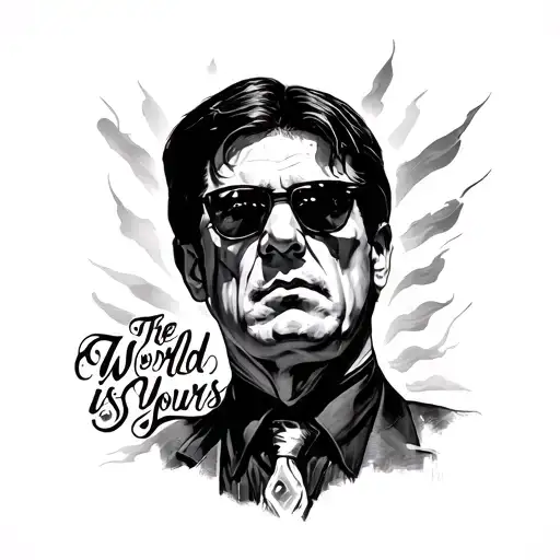Scarface "The world is yours" tattoo design idea