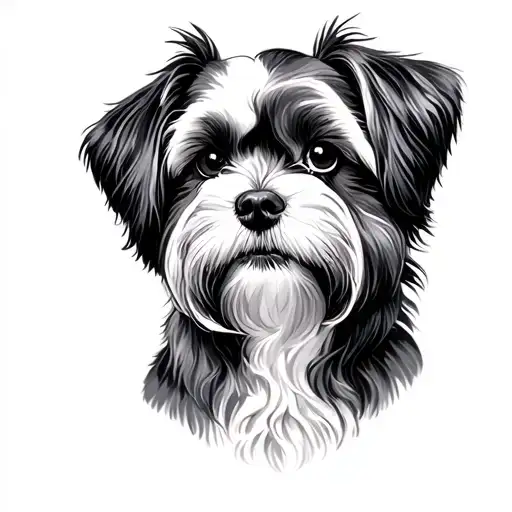 Tibetan Terrier tattoo design idea