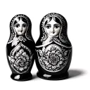old school style tattoo babushka nesting doll with simple design tattoo design idea