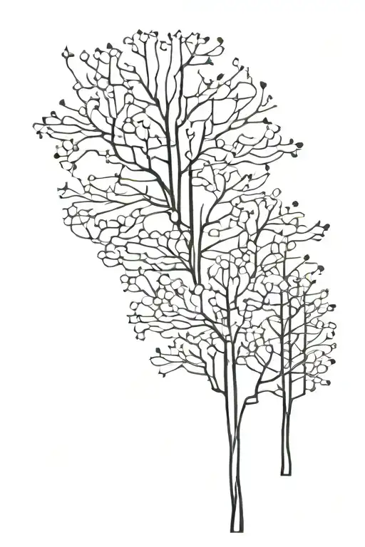 fake plastic trees by radiohead tattoo design idea