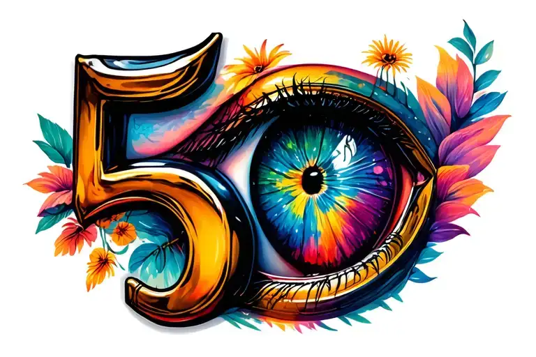 50th birthday tattoo design idea