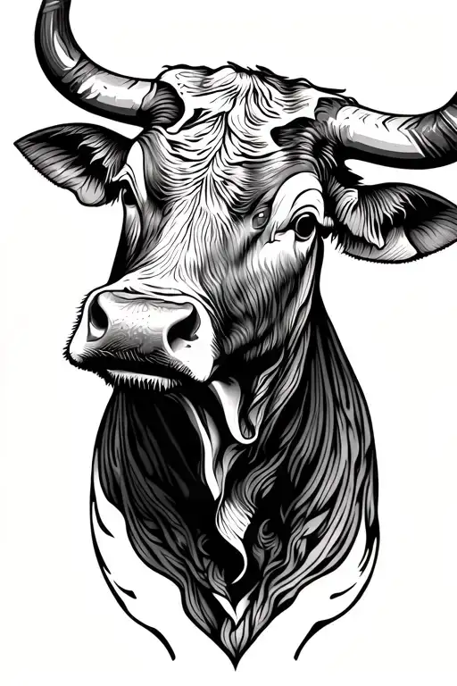 bull sleeves tattoo design idea