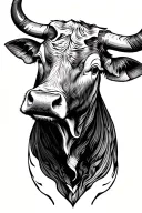 bull sleeves tattoo design idea