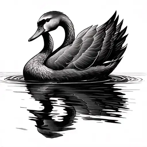 ugly duckling turning into a swan tattoo design idea