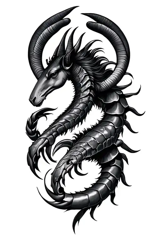 capricorn, scorpio and sagittarius tattoo design idea