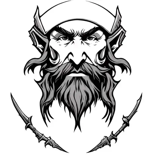 Dwarven tattoo design idea