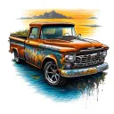 vehicles tattoo design idea