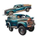 vehicles tattoo design idea