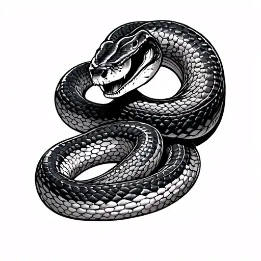 Copperhead Snake tattoo design idea