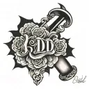 Rip Dad tattoo design idea