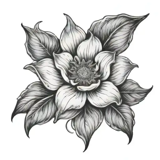 Aphrodite flower tattoo design idea