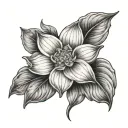 Aphrodite flower tattoo design idea