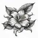 Aphrodite flower tattoo design idea