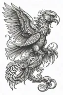 Scorpion Eagle Phoenix tattoo design idea