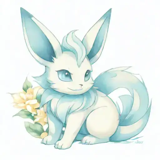 Design a pokemon tattoo with vaporeon and eevee reading a book tattoo design idea