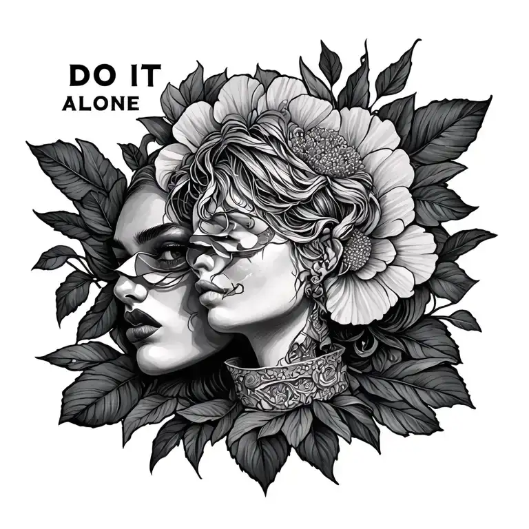 DO IT ALONE tattoo design idea