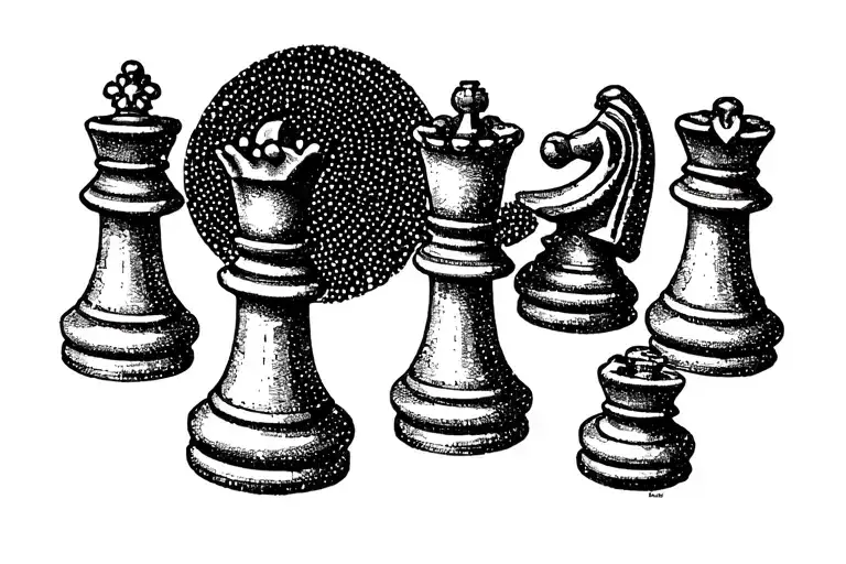 chess piece tattoo for finger tattoo+ king+queen tattoo design idea