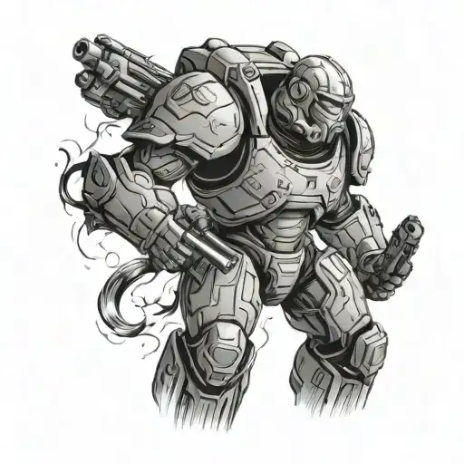 Doom Slayer kill tattoo design idea