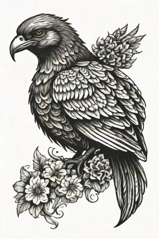 Fenix bird tattoo design idea