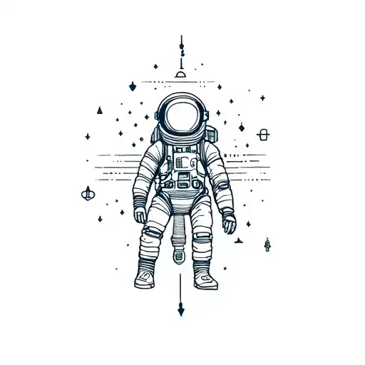 Space exploration tattoo design idea