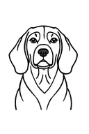 beagle dog face line tattoo tattoo design idea