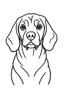 beagle dog face line tattoo tattoo design idea