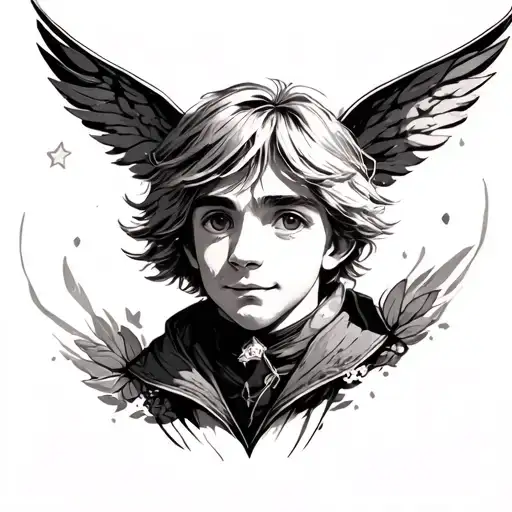 the little prince character tattoo design idea