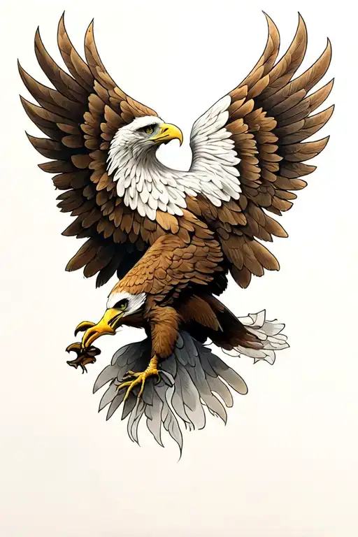 double -headed eagle tattoo design idea