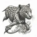dolphin The panther tattoo design idea