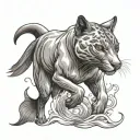 dolphin The panther tattoo design idea