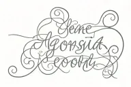 Georgia name written tattoo design idea