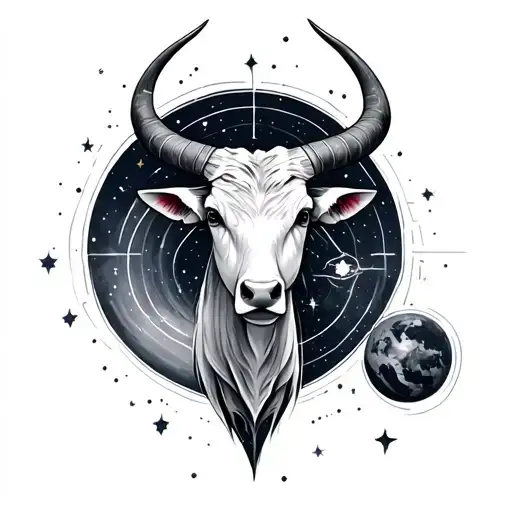Taurus constellation tattoo design idea