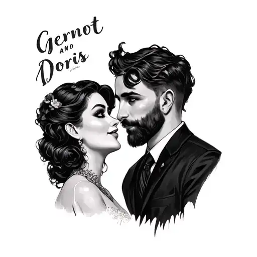Names Gernot and Doris 4ever tattoo design idea