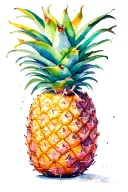 pineapple tattoo design idea