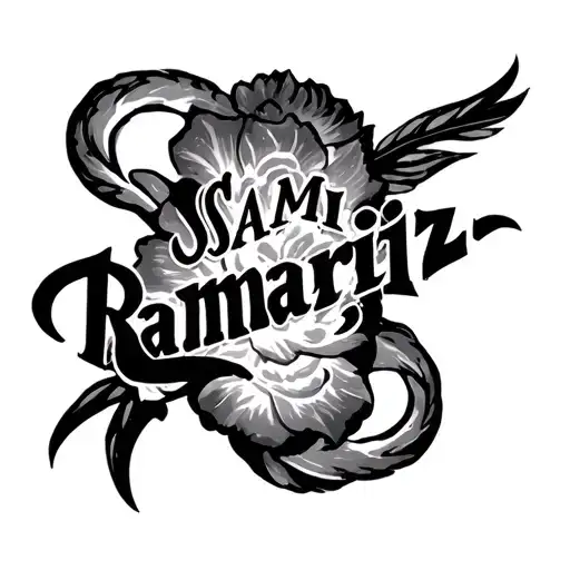 SAmi ramirez name tattoo tattoo design idea