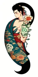 Give me tattoo design that denote a poor boy made an empire and earn lot of money that can buy anything in the world and tattoo design idea