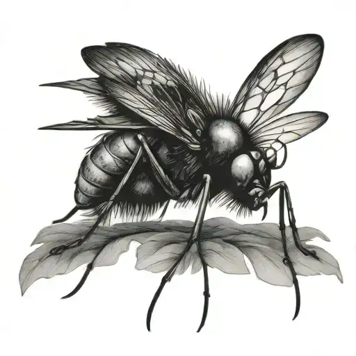 mosquito eat people tattoo design idea