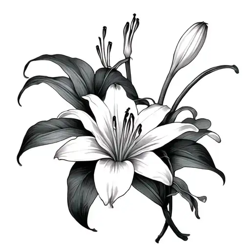 Japanese Spider Lily tattoo design idea