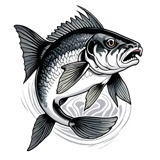 pike carp catfish tattoo tattoo design idea