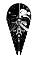 Star Wars theme using a X-Wing fighter, Tie Fighter, extended light Sabre, death star, darth vader and philippines star tattoo design idea