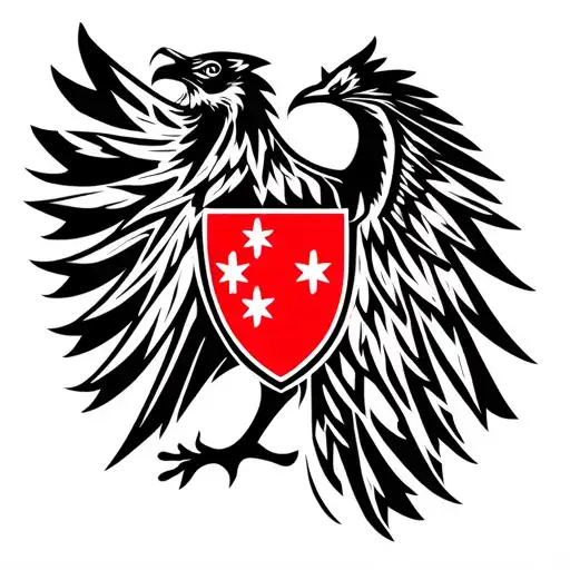 Aquila of the Albanian flag tattoo design idea