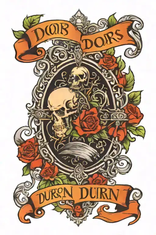 the doors of durin tattoo design idea