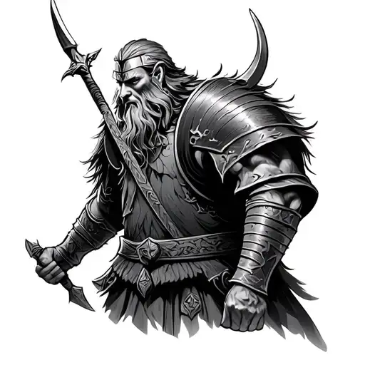 Ulfhednar viking warrior tattoo design idea
